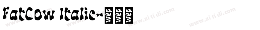 FatCow Italic字体转换